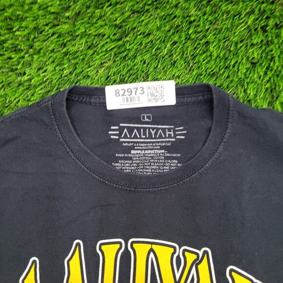 Aaliyah Rap-Tee Shirt Womens Large 20x27 Black R&B - Picture 10 of 12
